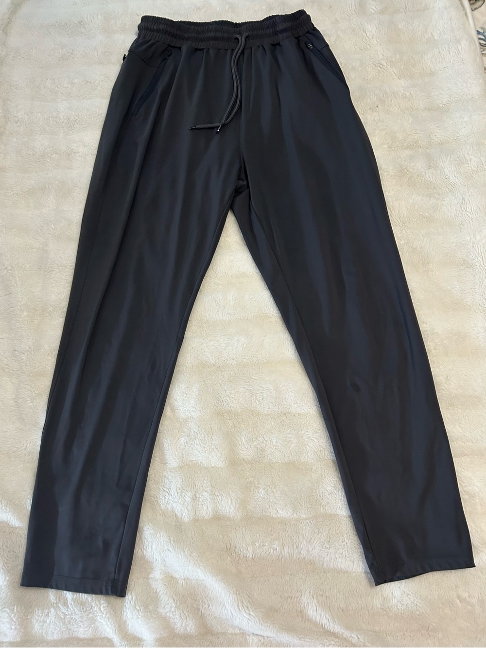 Men's (3) Pack: Dark Gray, Black, Navy Athletic Drawstring Casual Pants